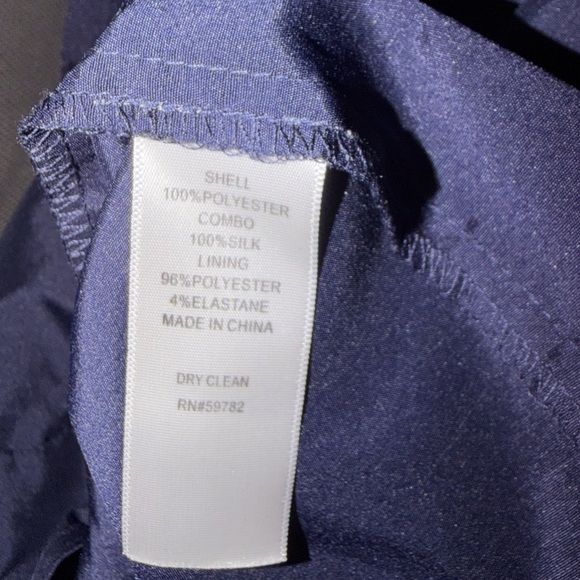 Adrianna Papell size 18w Navy Blue Long Sleeve Dress - Picture 3 of 4